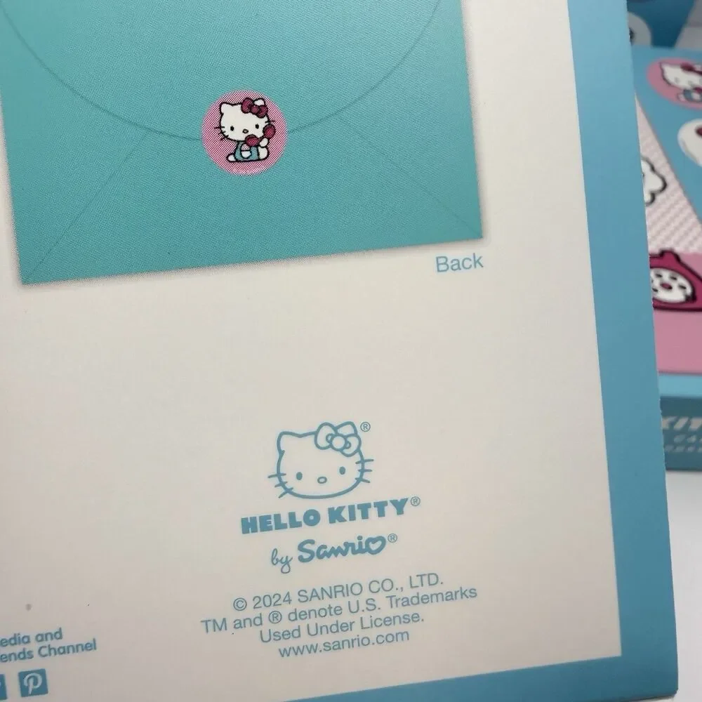 Hello Kitty 2 Pack Of 12 Bundle Note Card Set 25 Total Hi There Note Cards New